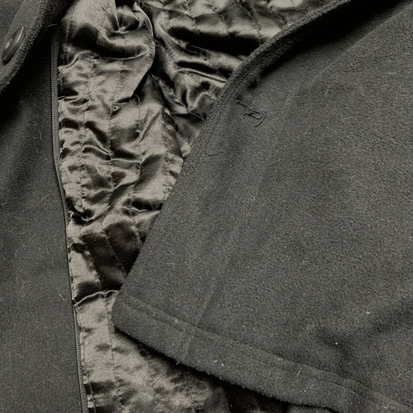 Buckle BKE Mens L Wool Blend Black Peacoat Jacket - Picture 6 of 8